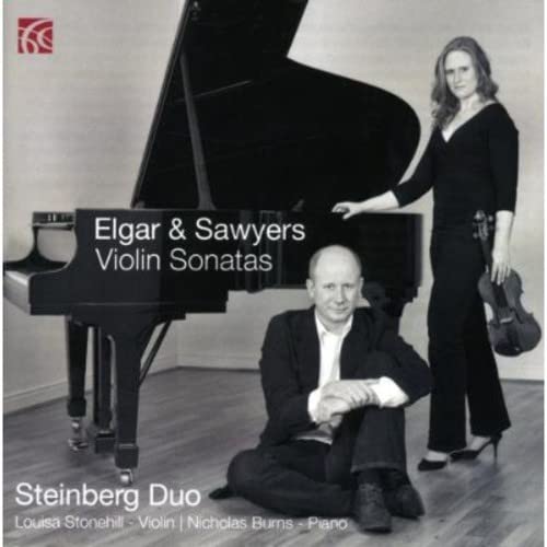 Black and white photo of musicians with a grand piano, album cover.