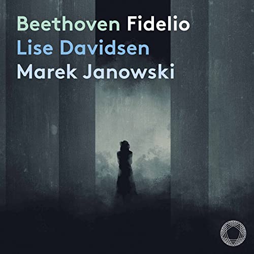 CD cover for Beethoven’s Fidelio, featuring Lise Davidsen and a silhouetted figure.