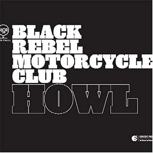Black Rebel Motorcycle Club album cover, white text on black background.