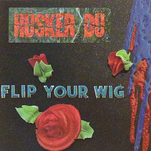 Husker Du album cover: roses, text, and a dark, textured background.