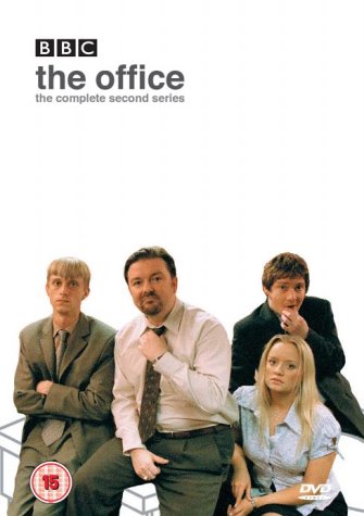 DVD cover for “The Office” series two featuring four cast members.