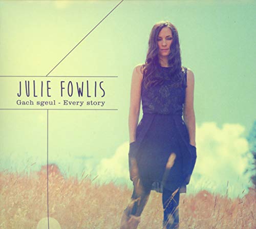 Julie Fowlis standing in a field with text overlay on a CD cover.
