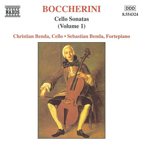 CD cover: portrait of a man playing the cello, red background.