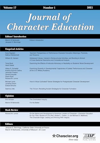 Journal of Character Education Vol 17 Issue 1