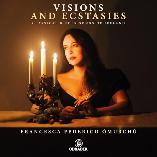 CD cover: woman with candles, fruit, and album title "VISIONS AND ECSTASIES".