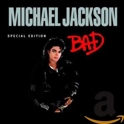 Michael Jackson “Bad” album cover with artist portrait in black jacket.