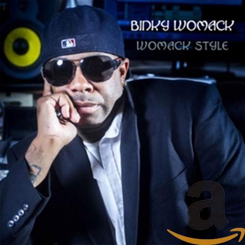 Binky Womack wearing a cap and sunglasses, album cover art.