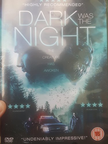 DVD cover for "Dark Was The Night" featuring a shadowy creature and forest.