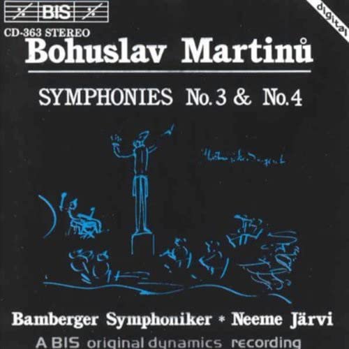 CD cover for Bohuslav Martinů symphonies, Bamberg Symphoniker, Neeme Järvi.