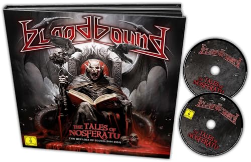 CD case for Bloodbound's "The Tales Of Nosferatu" with vampire imagery.