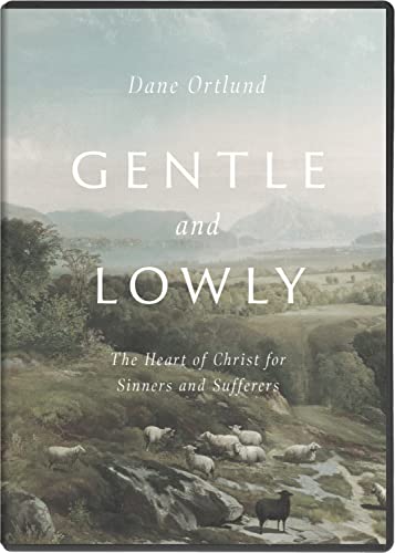 DVD cover with landscape painting, sheep, and text: “Gentle and Lowly.”