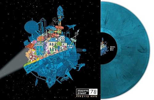Rebecca Nash album cover and turquoise marble vinyl record shown.