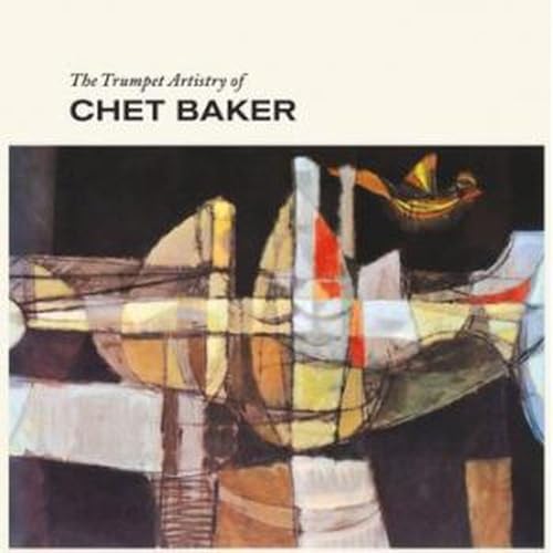 Album cover for Chet Baker’s “The Trumpet Artistry,” abstract painting.