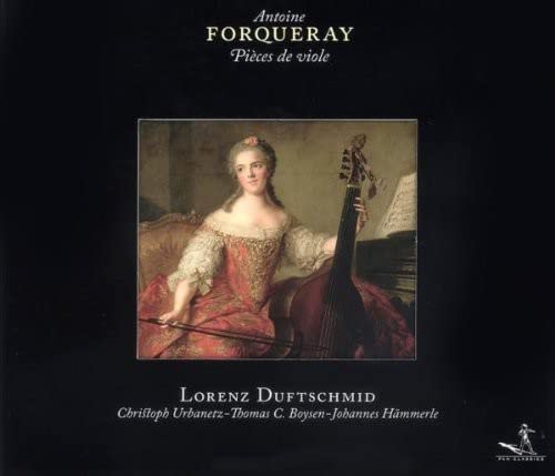 CD cover: woman with viola da gamba in a baroque interior.