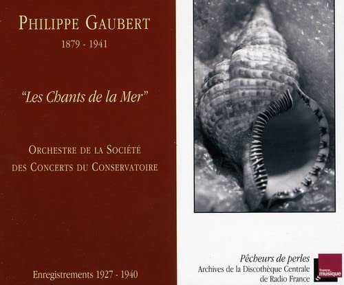 CD cover: red background, seashell image, and text “Les Chants de la Mer”.