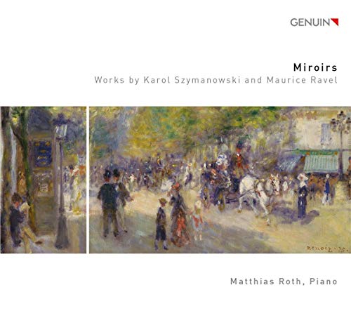 CD cover for "Miroirs" by Matthias Roth, featuring impressionist paintings.