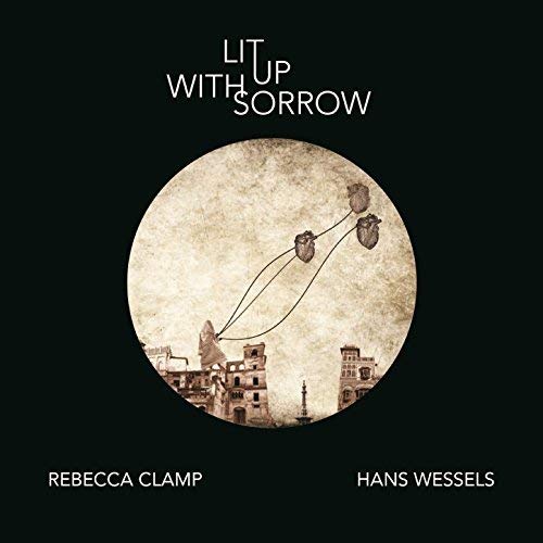 CD cover: beige landscape with hearts and text "Lit Up With Sorrow".