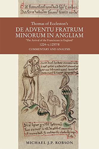 Book cover featuring medieval illustration of a Franciscan monk and birds.