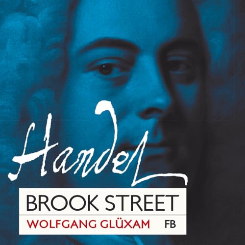 CD cover featuring a portrait of composer George Handel in blue tones.