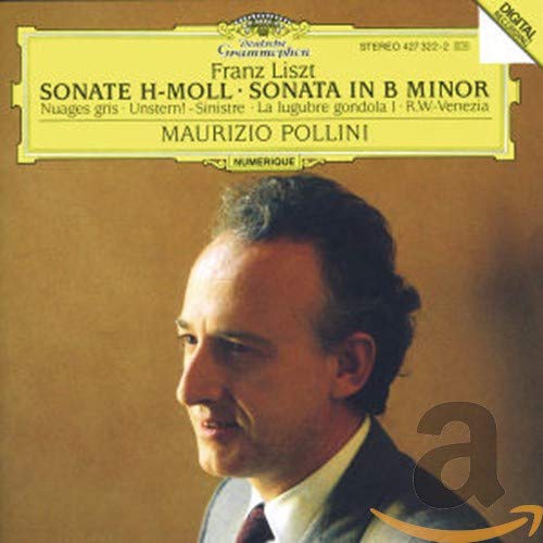 CD cover: Franz Liszt’s Sonata in B Minor with pianist Maurizio Pollini’s portrait.