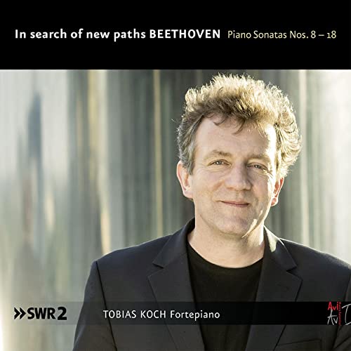 CD cover featuring pianist Tobias Koch, with text “Beethoven: Piano Sonatas.”