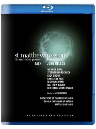 Blu-ray case for Bach’s St Matthew Passion, featuring a crown of thorns.