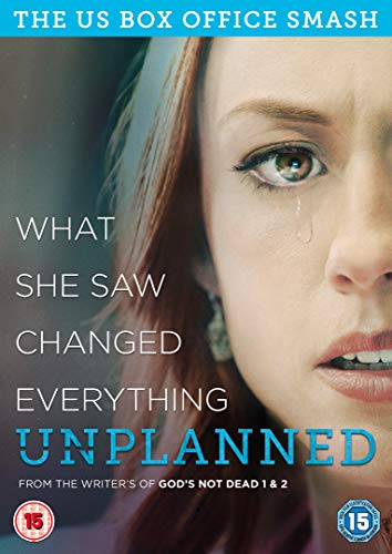 DVD cover for āUnplannedā featuring a close-up of a womanās tearful face.
