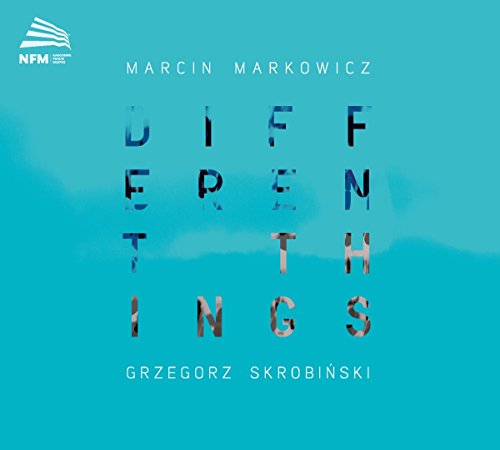 CD cover for "Different Things" by Markowicz/Skrobinski, teal background.