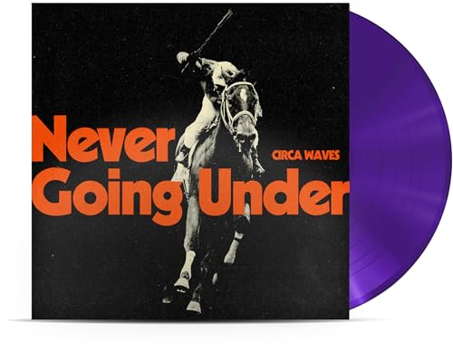Circa Waves album cover with a rider on a horse and purple vinyl record.