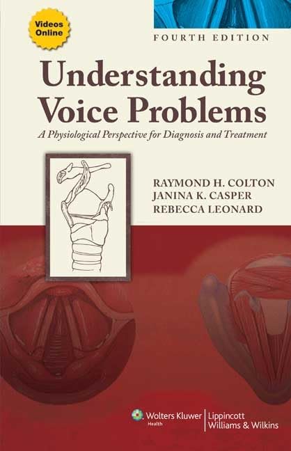 Book cover: “Understanding Voice Problems” with anatomical illustrations.