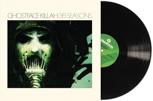 Ghostface Killah’s “36 Seasons” vinyl record with a masked figure cover.