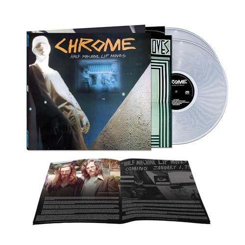 Chrome “Half Machine Lip Moves” vinyl record with album art and insert.