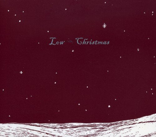 Dark red CD cover with white text “Low - Christmas” and scattered stars.