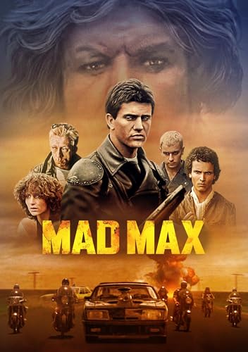 Mad Max" DVD cover featuring Mel Gibson and a post-apocalyptic scene.