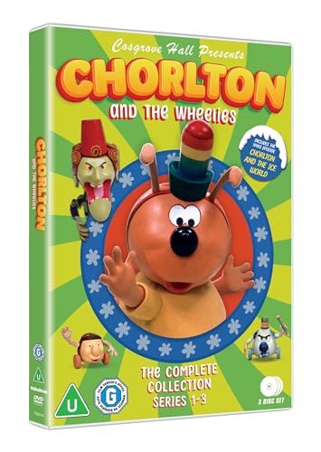 DVD cover for Chorlton and the Wheelies featuring characters on a green background.
