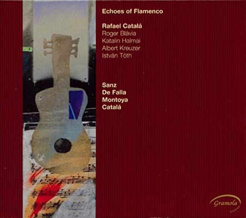 CD cover: abstract guitar painting with red background and text.