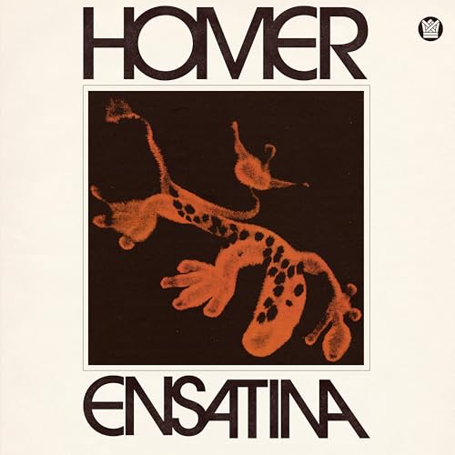 Album cover for "Ensatina" by Homer, featuring a stylized salamander illustration.