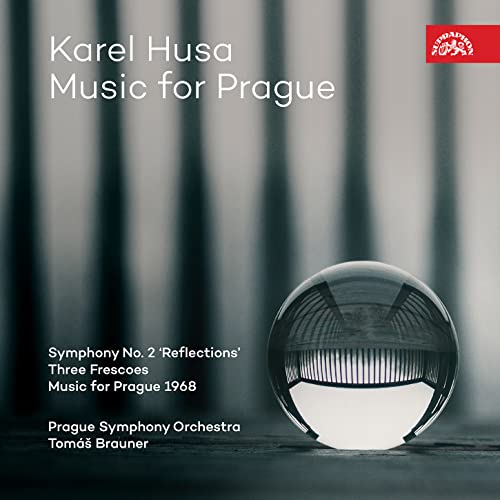 CD cover for Karel Husa’s “Music for Prague” with a glass orb.