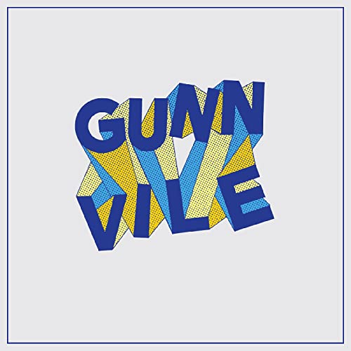 Album cover for "Gunn Vile" with bold, layered blue and yellow text.