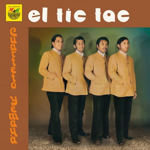 Album cover for "El Tic Tac" by Cuarteto Yemaya, featuring four men in suits.