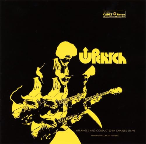 Phil Upchurch album cover: black background with yellow illustration of a guitarist.