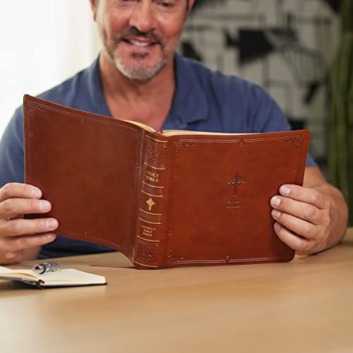 NABRE XL, Catholic Edition, Leathersoft, Brown, Comfort Print : Holy Bible