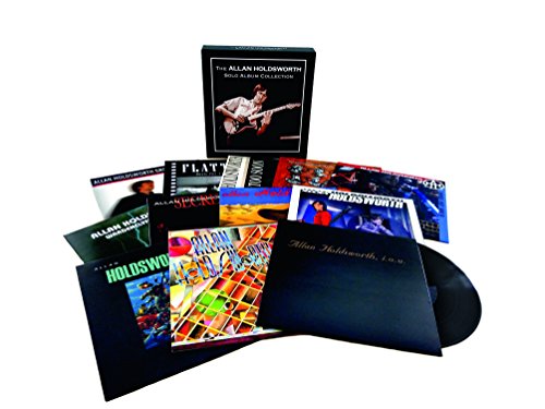 Allan Holdsworth vinyl album collection box set with multiple LPs and a black record.