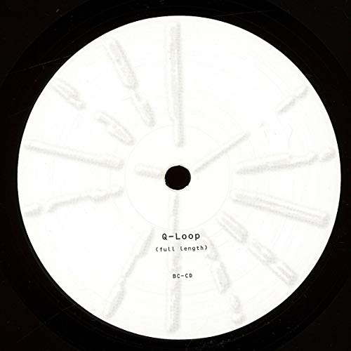 White vinyl record label with "Q-Loop" text and central spindle hole.