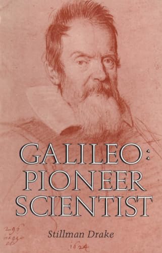 Book cover: portrait of Galileo Galilei, with title “Galileo: Pioneer Scientist”.