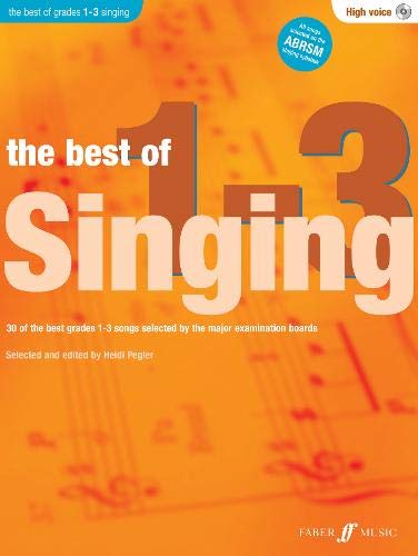 Sheet music book cover: "The Best Of Singing Grades 1-3", orange background.