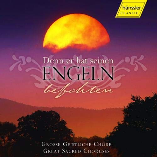 CD cover with sunset landscape and ornate German text.