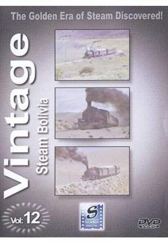 DVD cover featuring vintage steam trains in Bolivia, labeled "Vol. 12".