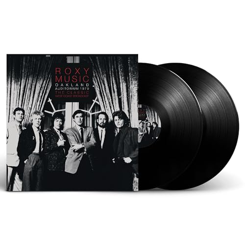 Roxy Music vinyl record with band photo and two black discs.