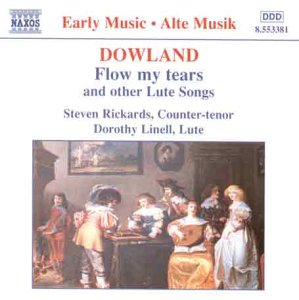 CD cover for Dowland’s lute songs featuring a 17th-century interior scene.